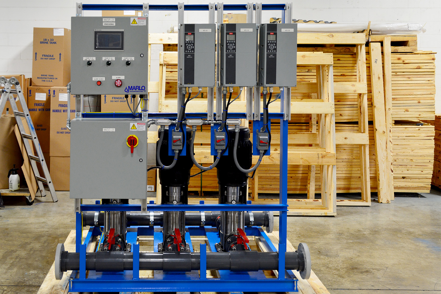 Triplex RO Water Booster Pump Skid MARLO