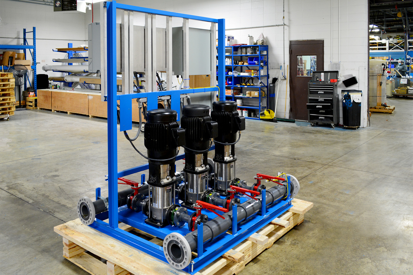 Triplex RO Water Booster Pump Skid