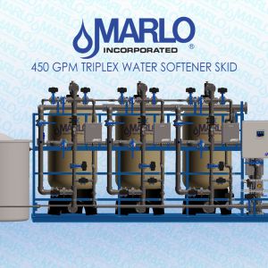 450-GPM Triplex Water Softener Skid with Salt Reclaim