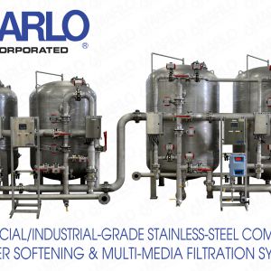 Industrial-Grade Stainless Steel Combination Multi-Media Filter & Water Softener System