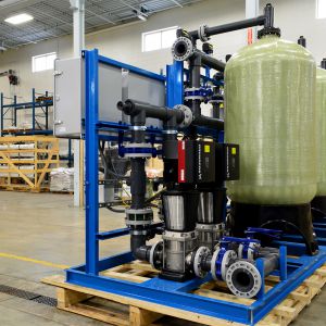 450-GPM Triplex Water Softener Skid with Salt Reclaim