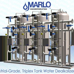 Industrial-Grade Triplex Tank Water Dealkalizer Skid