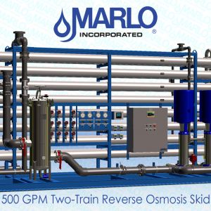 500 GPM Two-Train Reverse Osmosis Skid