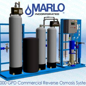 Model of a MARLO 6,000 GPD Commercial Reverse Osmosis System