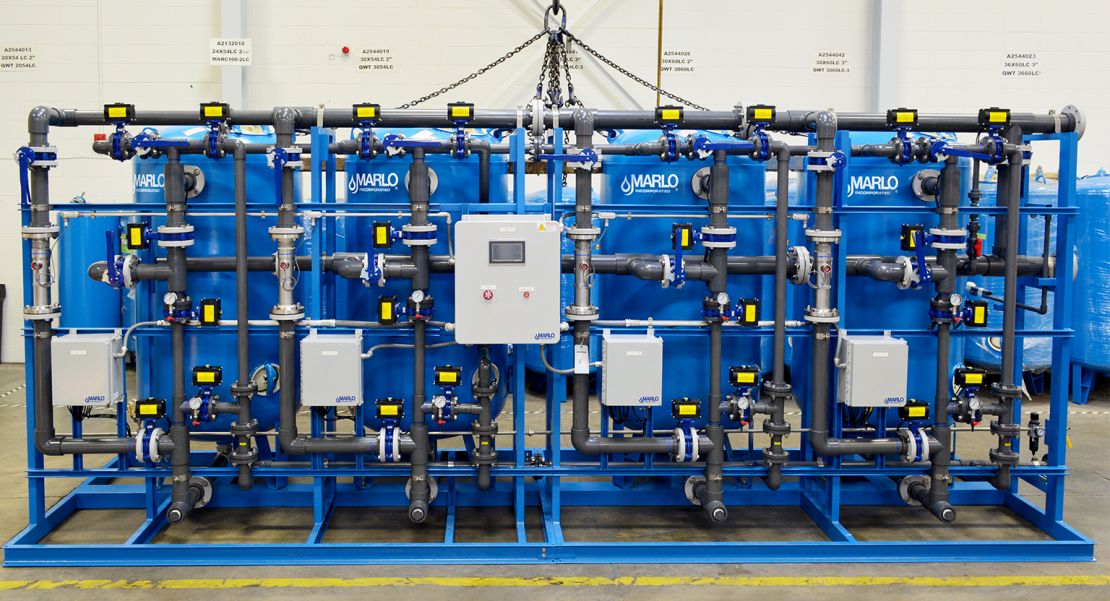 Marlo Quadraplex Industrial Water Softener Skid